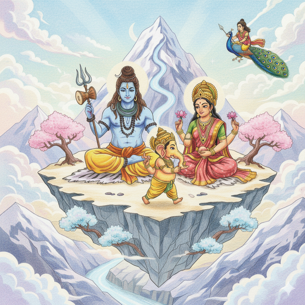 कहानी गणेश जी की बुद्धिमानी की