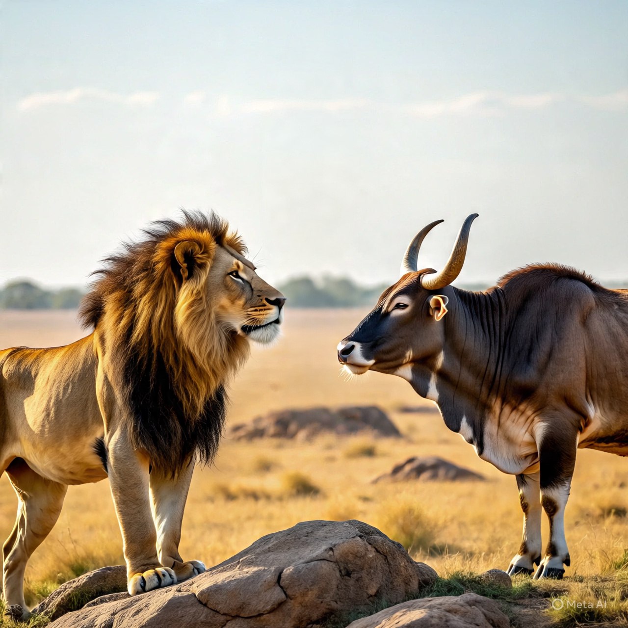 शेर और बैल की मित्रता