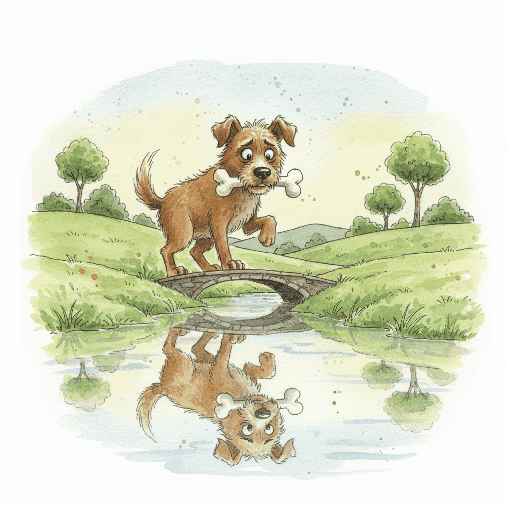 लोभी कुत्ता – लालच का अंत नुकसान